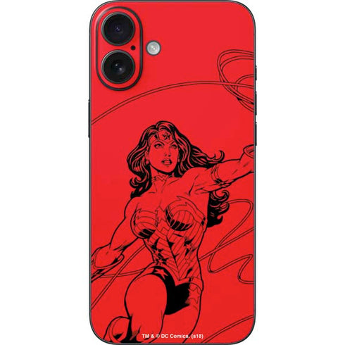 DC Comics Wonder Woman Comic Pop iPhone 16 Plus Skin