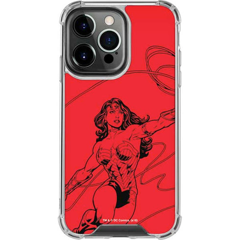 DC Comics Wonder Woman Comic Pop iPhone 16 Pro Clear Case