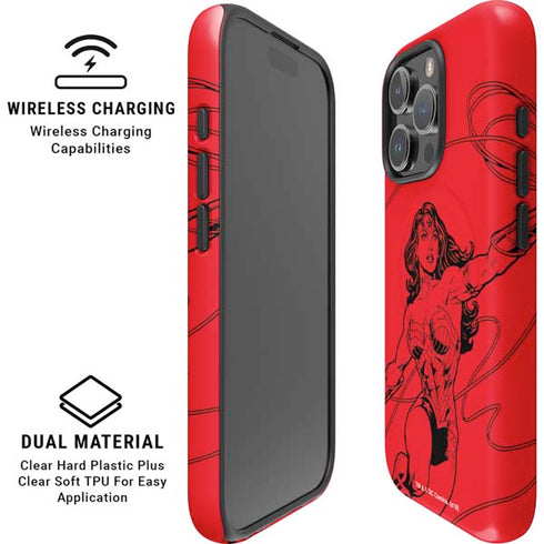 DC Comics Wonder Woman Comic Pop iPhone 16 Pro Magsafe Impact Case