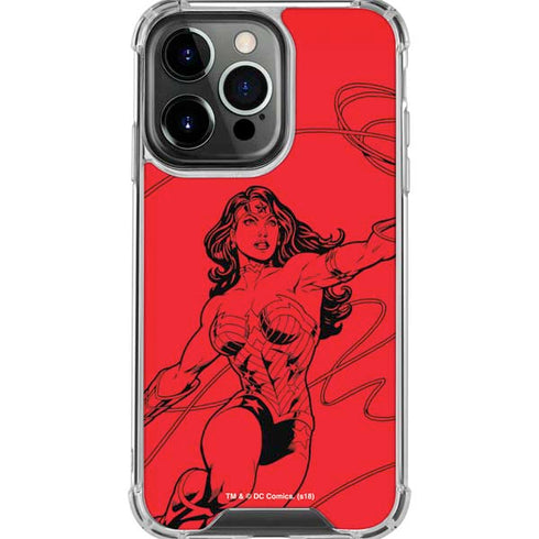 DC Comics Wonder Woman Comic Pop iPhone 16 Pro Max Clear Case