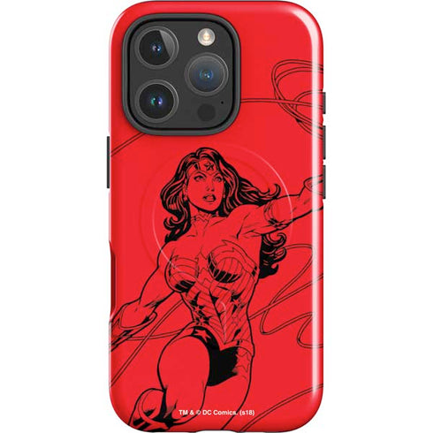 DC Comics Wonder Woman Comic Pop iPhone 16 Pro Max Magsafe Impact Case
