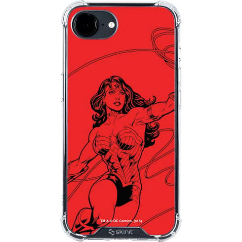 DC Comics Wonder Woman Comic Pop iPhone 16e Clear Case