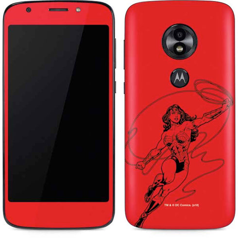 DC Comics Wonder Woman Comic Pop Moto E5 Play Skin
