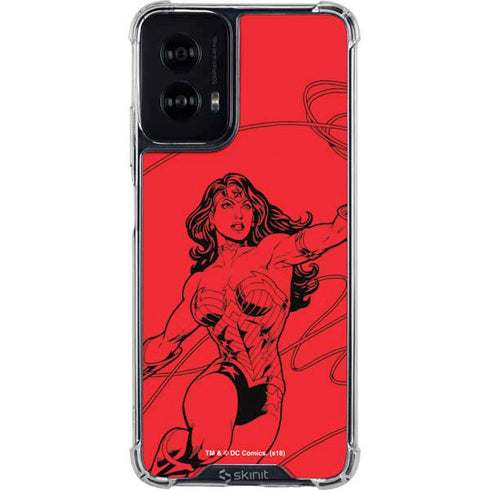DC Comics Wonder Woman Comic Pop Moto G Power 5G (2024) Clear Case