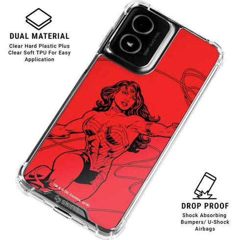 DC Comics Wonder Woman Comic Pop Moto G Power 5G (2024) Clear Case