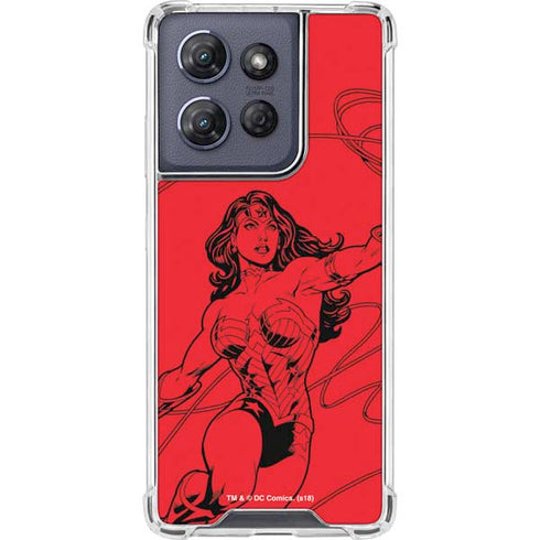 DC Comics Wonder Woman Comic Pop Moto G Power 5G (2025) Clear Case