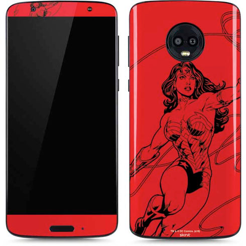 DC Comics Wonder Woman Comic Pop Moto G6 Skin