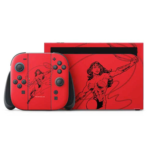 DC Comics Wonder Woman Comic Pop Nintendo Skins
