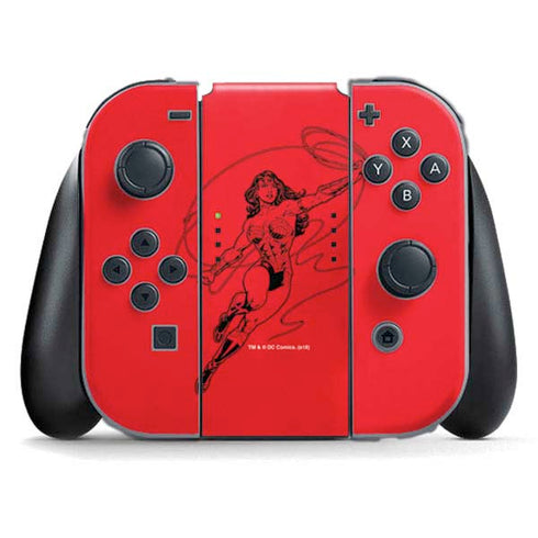 DC Comics Wonder Woman Comic Pop Nintendo Switch (2017-2021) Joy-Con Controller Skin