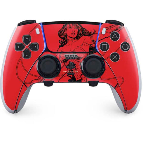 DC Comics Wonder Woman Comic Pop PS5 DualSense Edge Pro Controller Skin