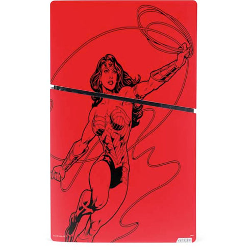 DC Comics Wonder Woman Comic Pop PS5 Slim Digital Edition Console Skin