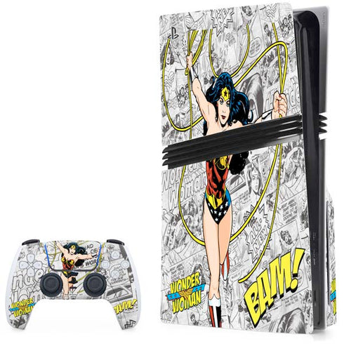 DC Comics Wonder Woman Classic Action Pose PS5 Pro Disk Bundle Skin