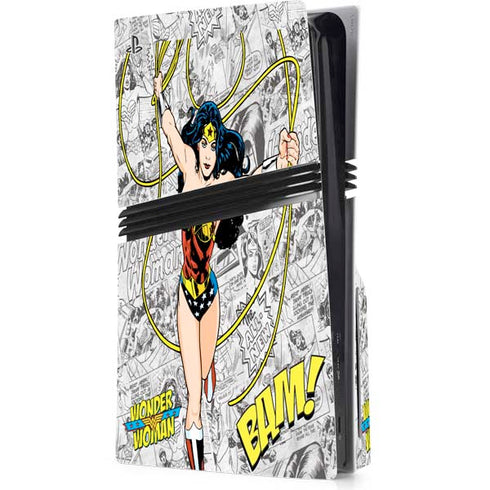 DC Comics Wonder Woman Classic Action Pose PS5 Pro Disk Console Skin