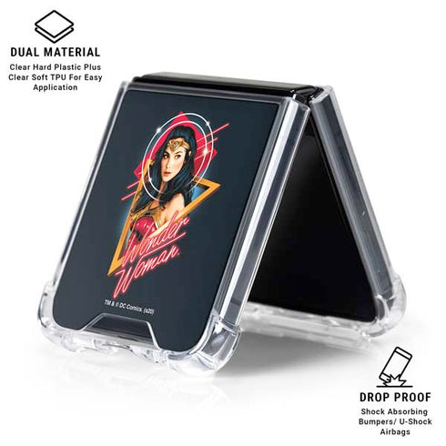 Wonder Woman 1984 (2020) Character Movie Poster Galaxy Z Flip6 Clear Case