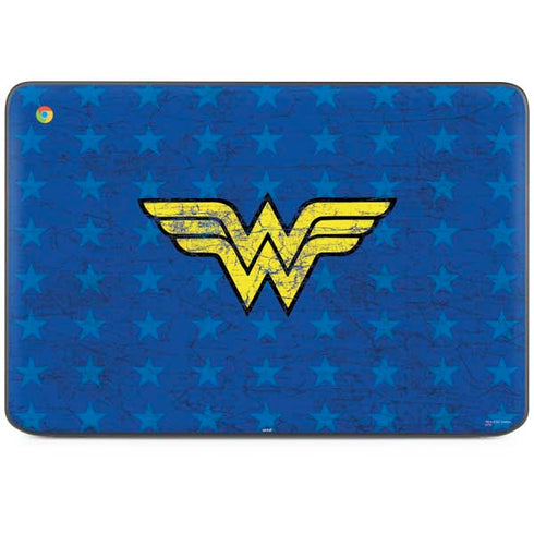 DC Comics Wonder Woman Emblem on Flag HP Chromebook Skin
