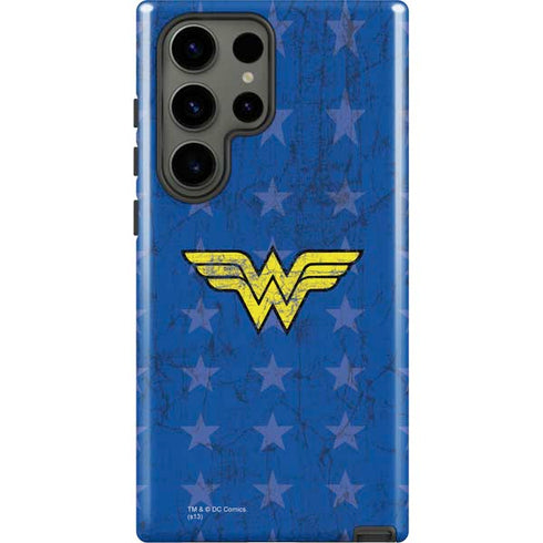 DC Comics Wonder Woman Emblem on Flag Galaxy S23 Ultra Pro Case