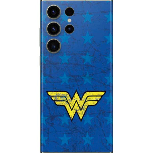 DC Comics Wonder Woman Emblem on Flag Galaxy Skins