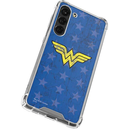 DC Comics Wonder Woman Emblem on Flag Galaxy S24 FE Clear Case