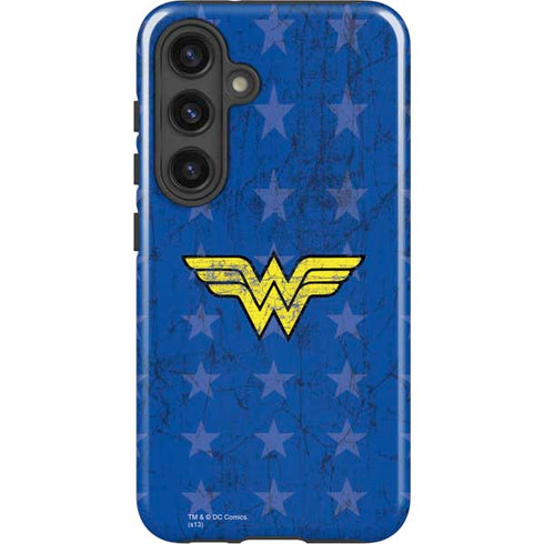 DC Comics Wonder Woman Emblem on Flag Galaxy S25 Impact Case