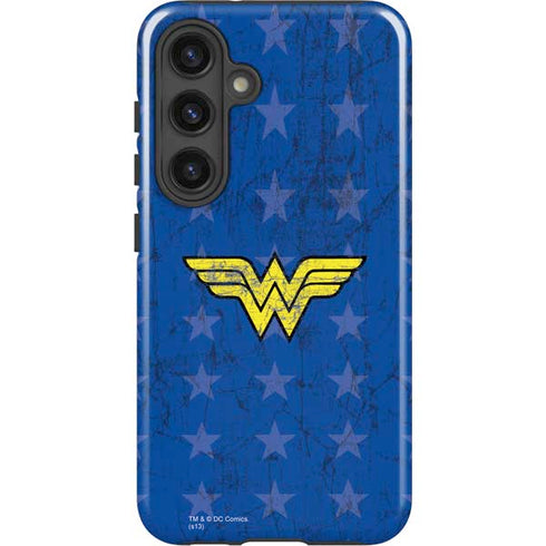 DC Comics Wonder Woman Emblem on Flag Galaxy S25 Plus Impact Case