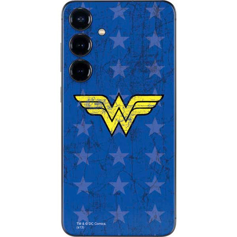 DC Comics Wonder Woman Emblem on Flag Galaxy S24 Plus Skin