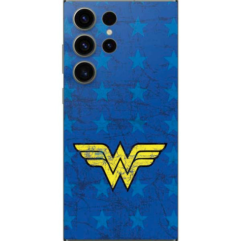 DC Comics Wonder Woman Emblem on Flag Galaxy S25 Ultra Skin