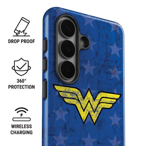 DC Comics Wonder Woman Emblem on Flag Galaxy S26 Plus Impact Case