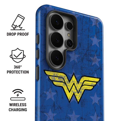 DC Comics Wonder Woman Emblem on Flag Galaxy S26 Ultra Impact Case