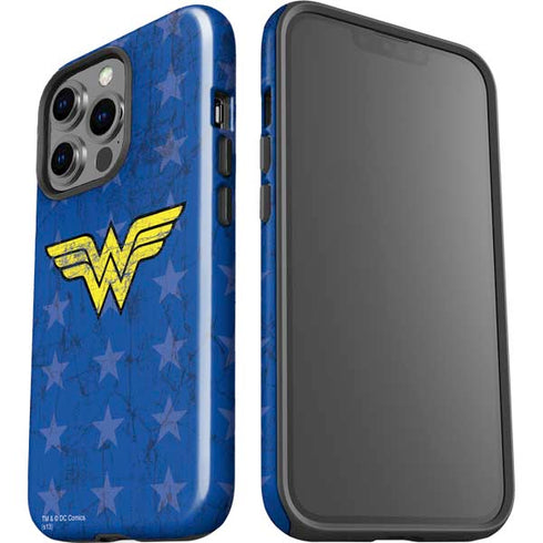 DC Comics Wonder Woman Emblem on Flag iPhone 15 Pro Impact Case