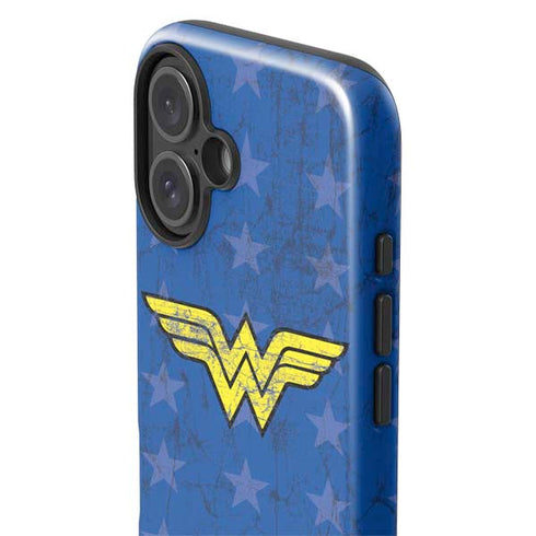DC Comics Wonder Woman Emblem on Flag iPhone 16 Plus Impact Case