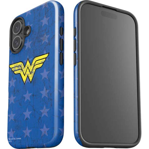 DC Comics Wonder Woman Emblem on Flag iPhone 16 Plus Impact Case