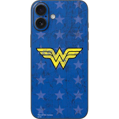 DC Comics Wonder Woman Emblem on Flag iPhone 16 Plus Skin