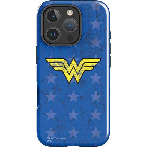 DC Comics Wonder Woman Emblem on Flag iPhone 16 Pro Impact Case