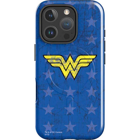 DC Comics Wonder Woman Emblem on Flag iPhone 16 Pro Magsafe Impact Case