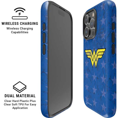DC Comics Wonder Woman Emblem on Flag iPhone 16 Pro Max Magsafe Impact Case