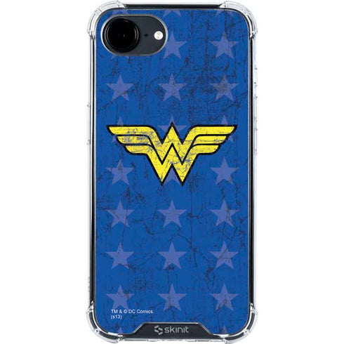 DC Comics Wonder Woman Emblem on Flag iPhone 16e Clear Case