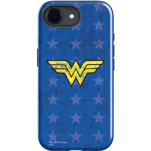 DC Comics Wonder Woman Emblem on Flag iPhone 16e Impact Case
