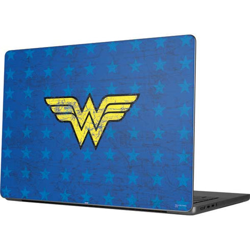DC Comics Wonder Woman Emblem on Flag Apple MacBook Pro 14-inch Skin