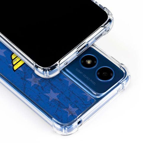 DC Comics Wonder Woman Emblem on Flag Moto G 5G (2024) Clear Case