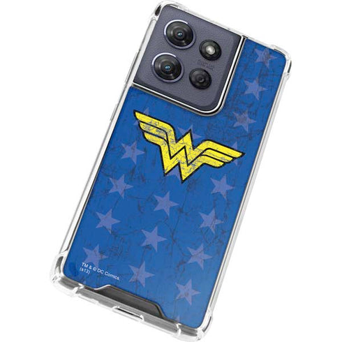 DC Comics Wonder Woman Emblem on Flag Moto G Power 5G (2025) Clear Case