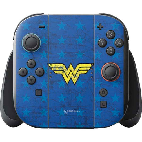 DC Comics Wonder Woman Emblem on Flag Nintendo Switch 2 (2025) with Joy-Con Skin