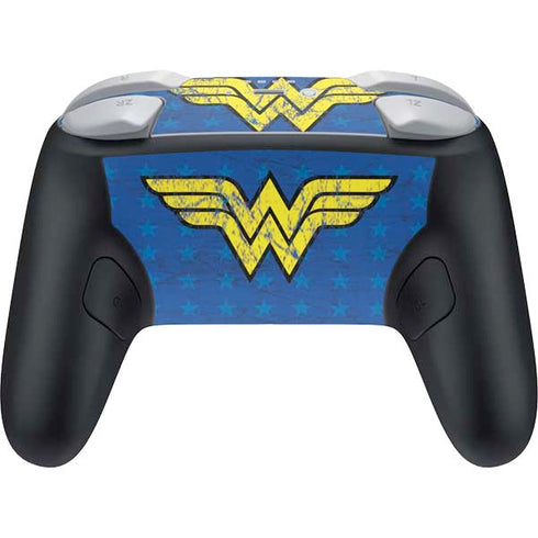 DC Comics Wonder Woman Emblem on Flag Nintendo Switch 2 (2025) Pro Controller Skin