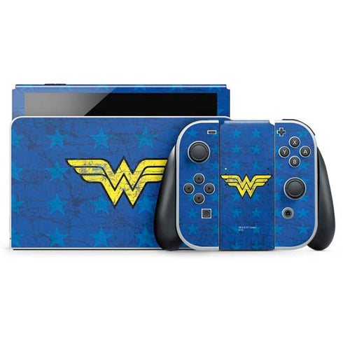 DC Comics Wonder Woman Emblem on Flag Nintendo Skins
