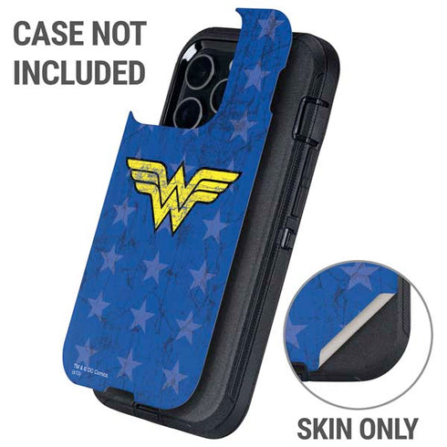 DC Comics Wonder Woman Emblem on Flag Otterbox Defender iPhone Skin