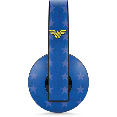 DC Comics Wonder Woman Emblem on Flag PlayStation 4 Gold Wireless Headset Skin