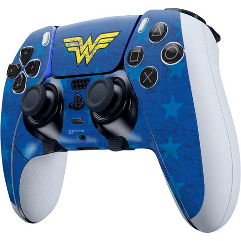 DC Comics Wonder Woman Emblem on Flag PS5 DualSense Edge Pro Controller Skin