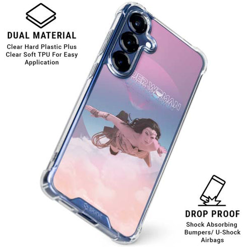 Wonder Woman 1984 (2020) Flying Pose Galaxy S25 Clear Case