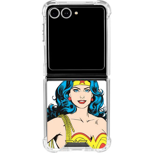 DC Comics Wonder Woman Galaxy Z Flip7 Clear Case