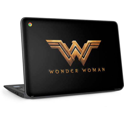 DC Comics Wonder Woman Gold Emblem HP Chromebook Skin