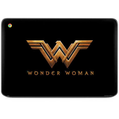 DC Comics Wonder Woman Gold Emblem HP Chromebook Skin